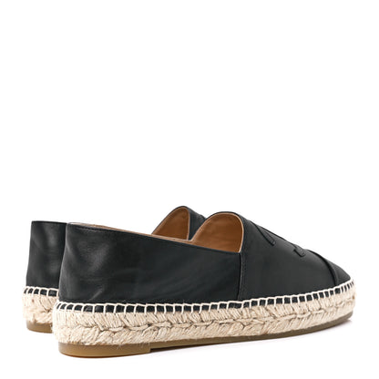 Chanel Lambskin CC Espadrilles 38 Black 4 of 10