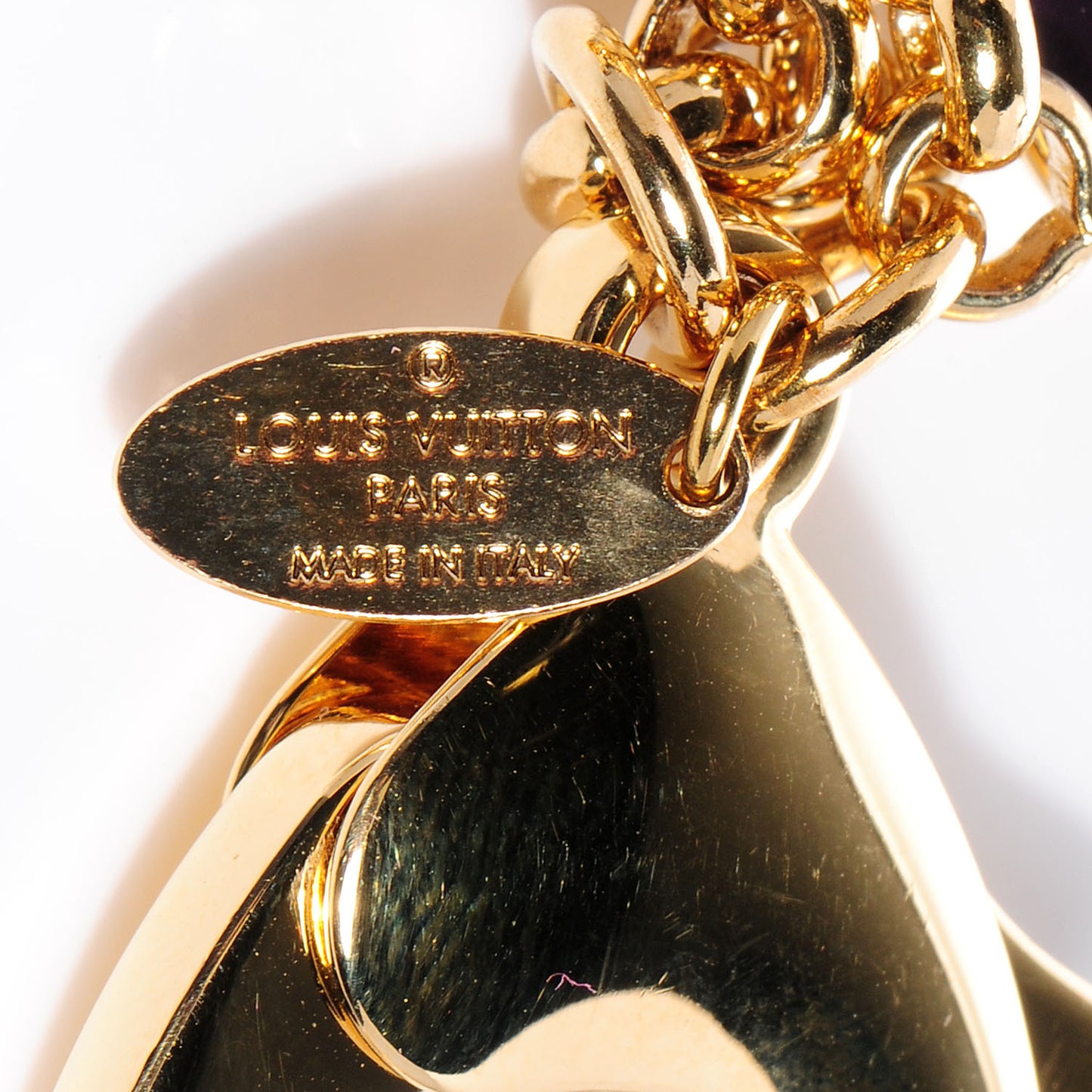 Fleur De Monogram Bag Charm Dore