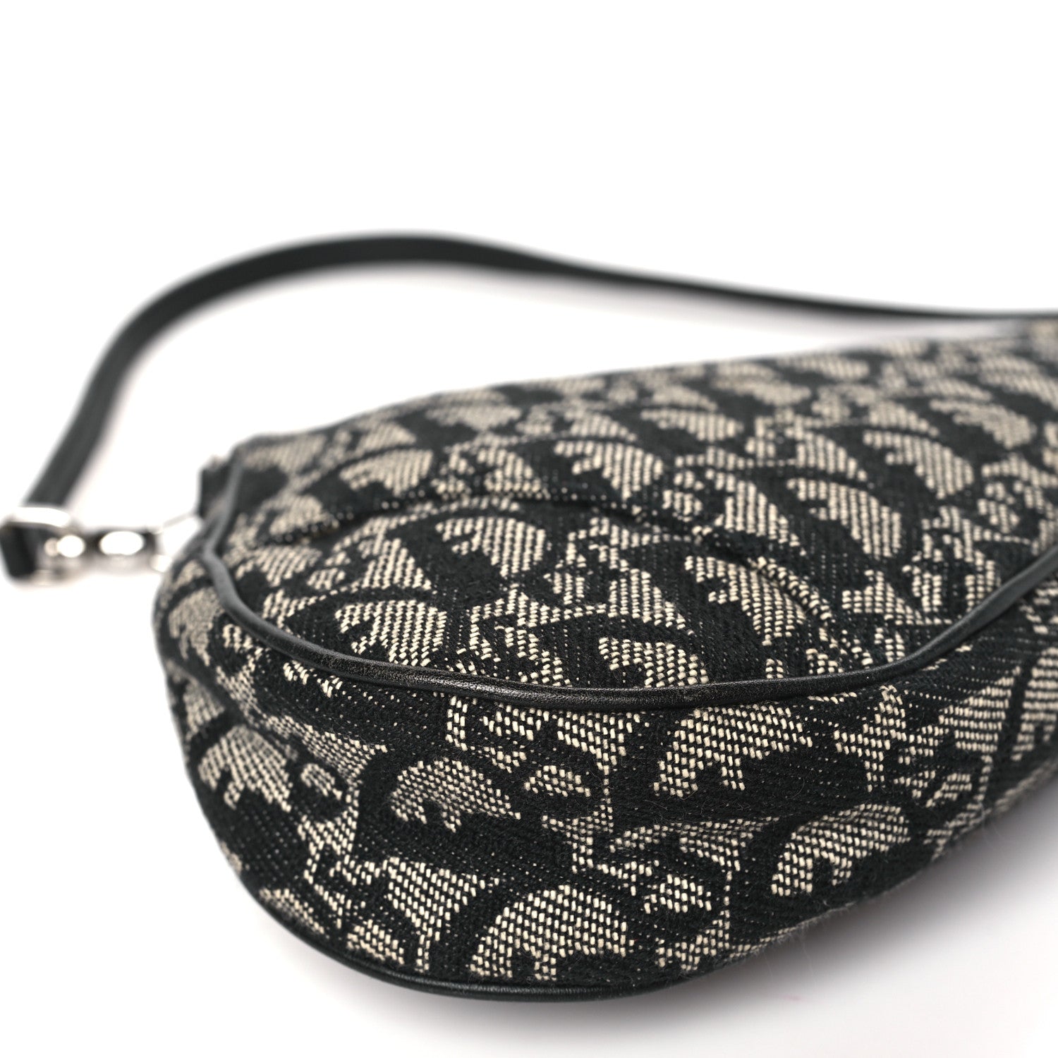 Christian Dior Monogram Mini Saddle Pochette Black 9 of 15