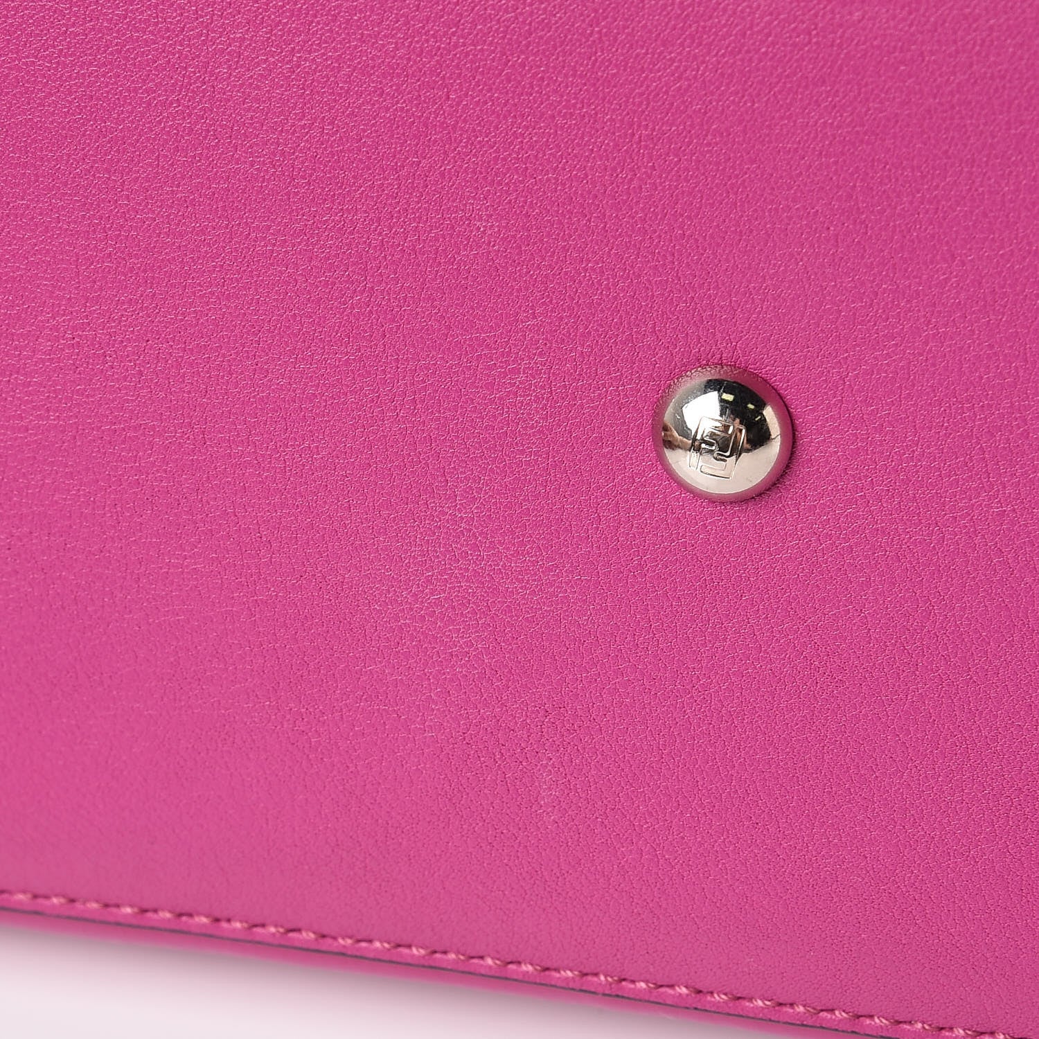 Fendi Vitello Dolce Shiny Nappa Petite 3Jours Tote Magenta Carbone 9 of 13