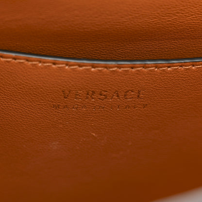 Versace Grained Calfskin Virtus Shoulder Bag Brown 6 of 14