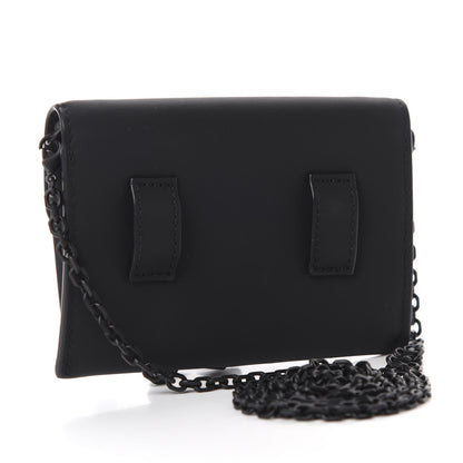 Christian Dior Ultra Matte Calfskin Nano Saddle Chain Pouch Black 3 of 11