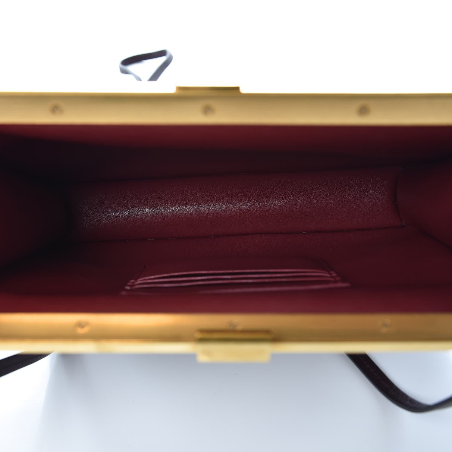Celine Smooth Calfskin Mini Clasp Bag Bordeaux 5 of 6