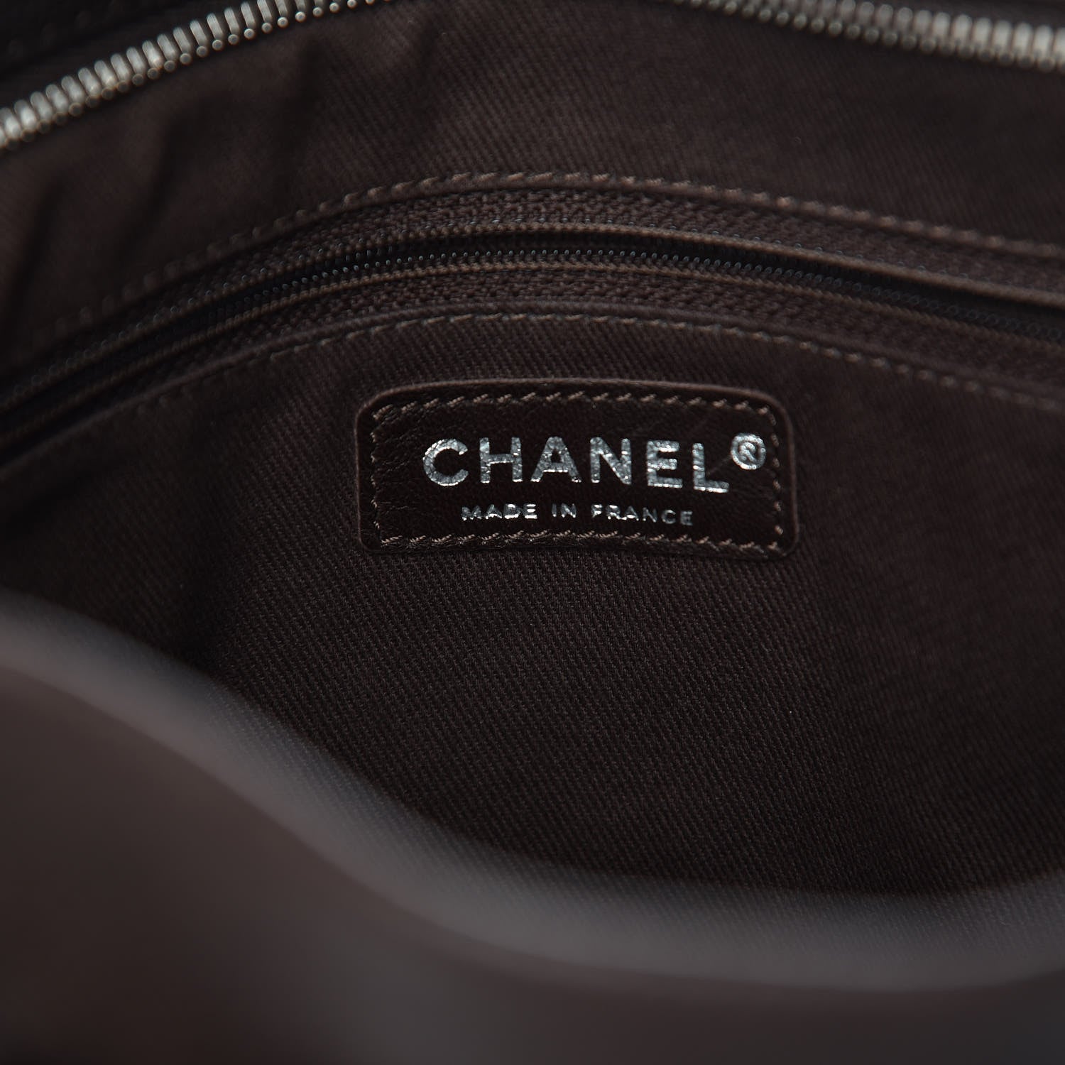 Chanel Caviar Large CC Tuck Tote Dark Brown 6 of 17