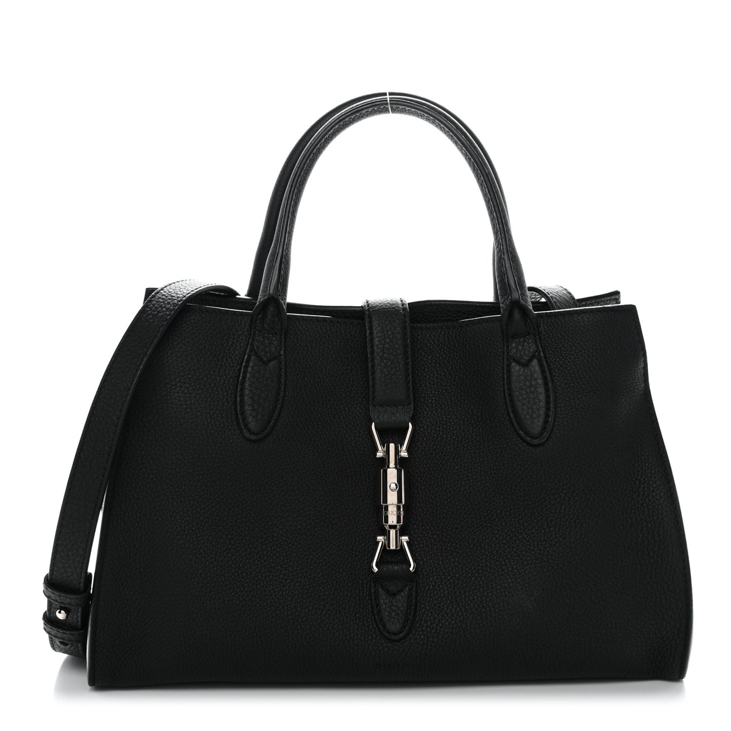 Soft Calfskin Small Jackie Top Handle Bag Black