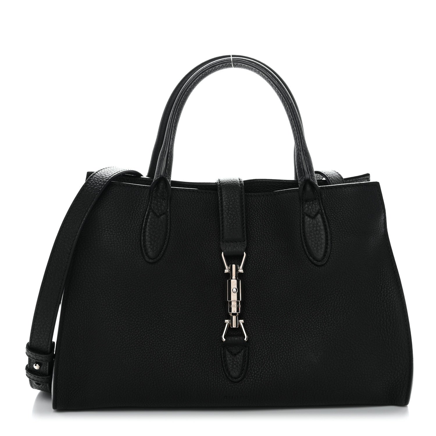 Gucci Soft Calfskin Small Jackie Top Handle Bag Black 1 of 10