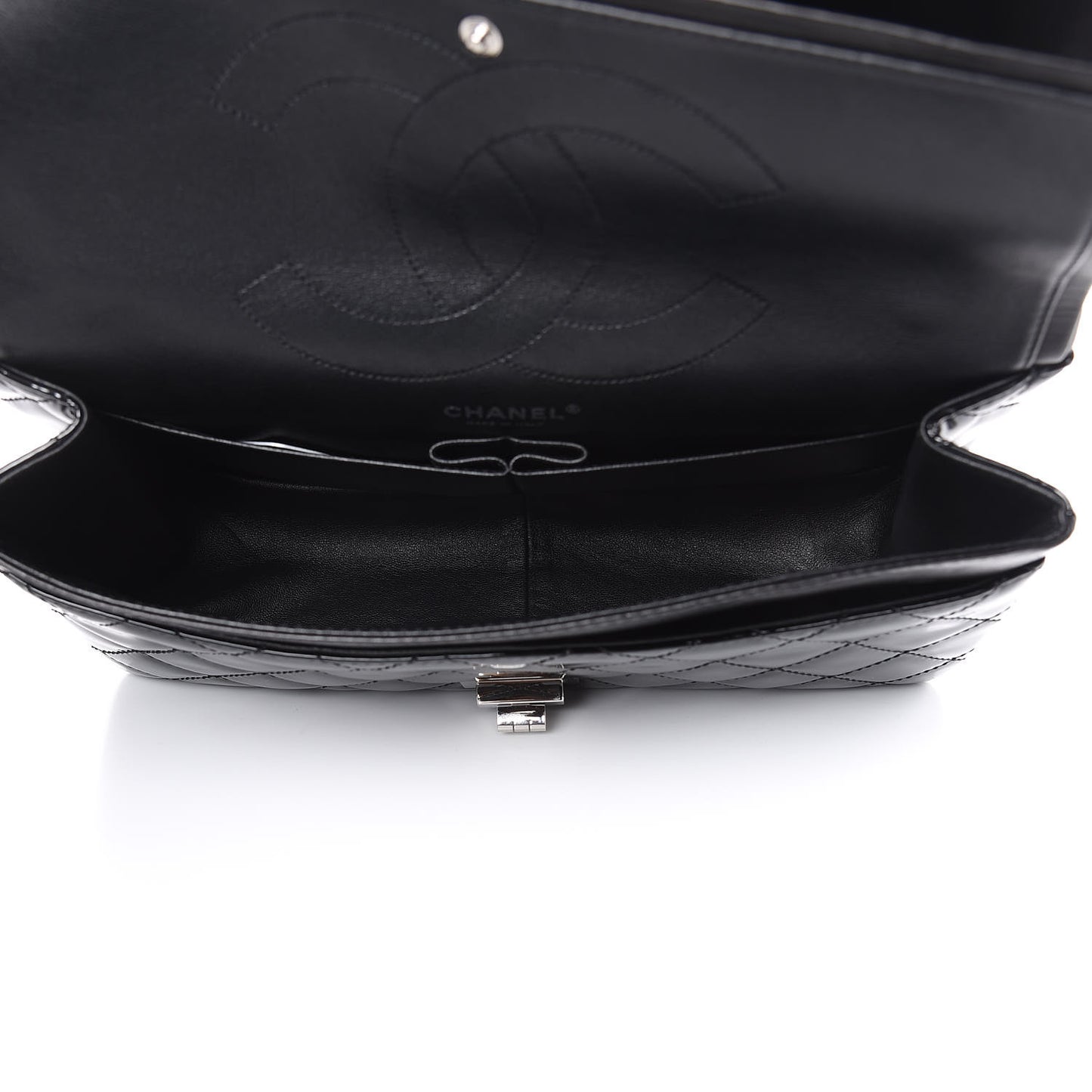 Patent Quilted 2.55 Reissue 227 Flap Black