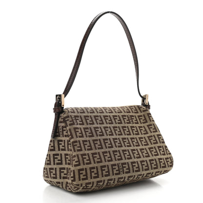 Fendi Zucchino Vitello Mini Mama Baguette Mogano Panna Bruciato 3 of 13