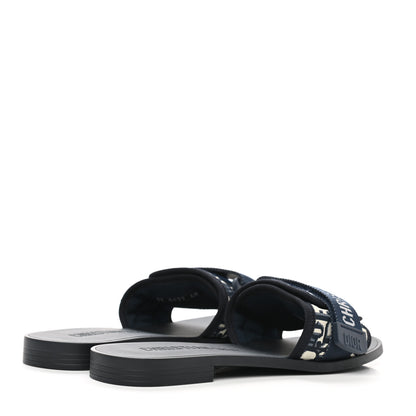 Christian Dior Nylon Oblique Dio(r)evolution Slide Sandals 40 Deep Blue 4 of 10