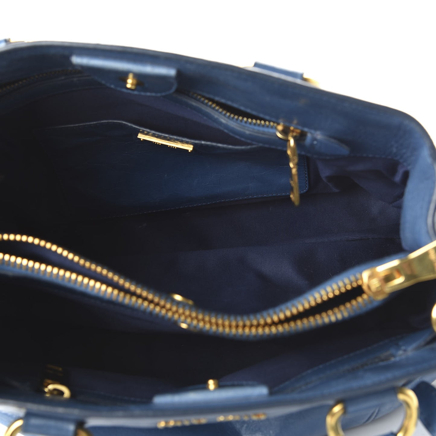 Vitello Shine Top Handle Satchel Laguna