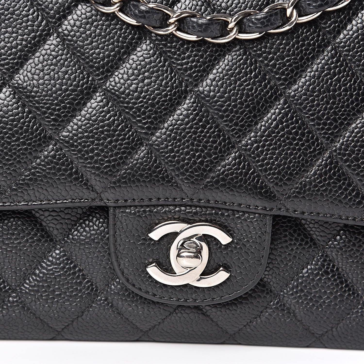 Chanel Caviar Quilted Medium Double Flap Black 15 of 16
