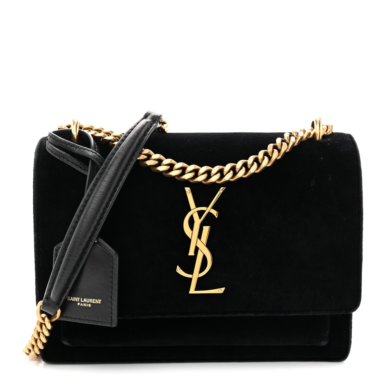 Saint Laurent Velvet Small Monogram Sunset Black 1 of 12