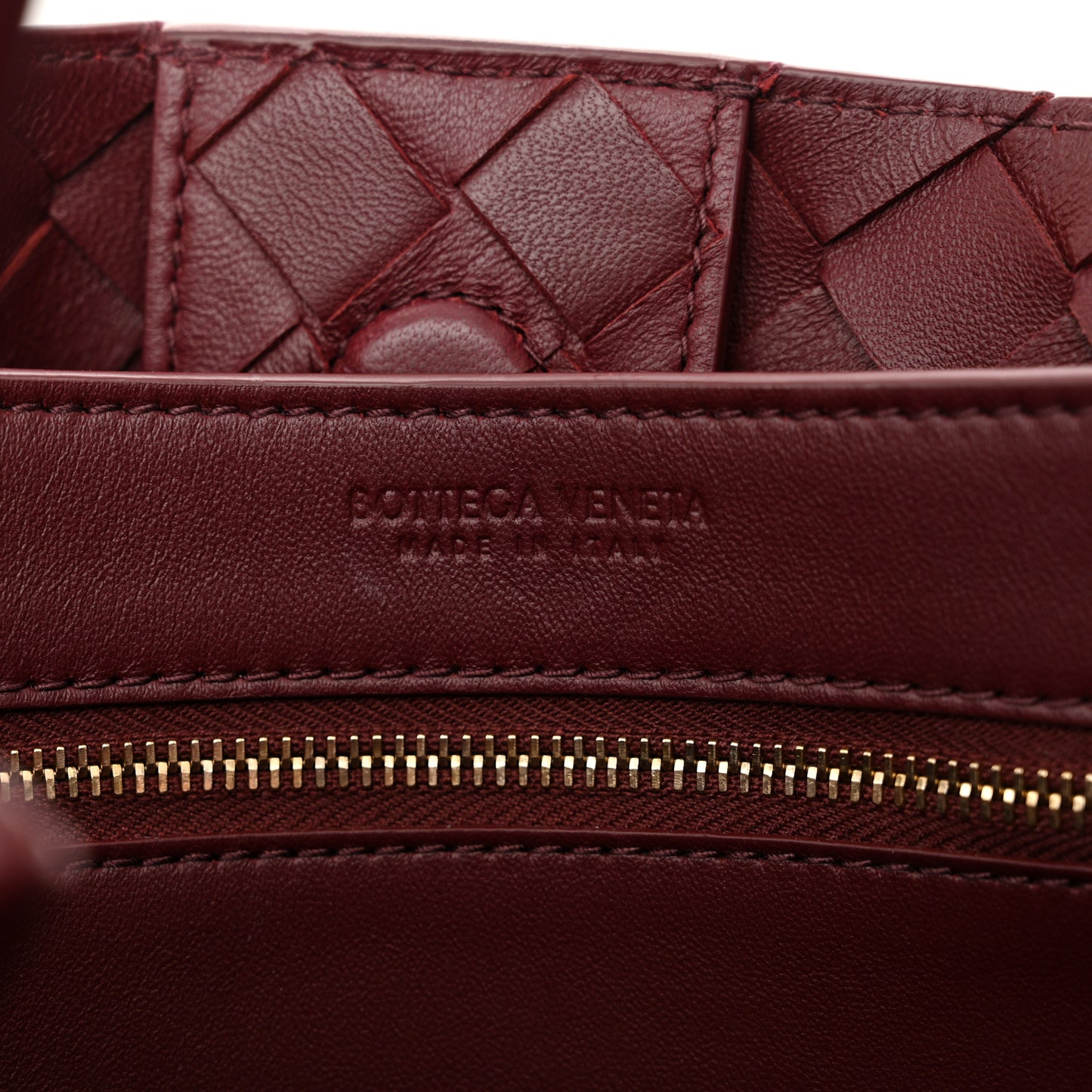 Nappa Intrecciato Small Andiamo Shoulder Bag Barolo