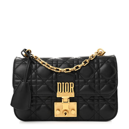 Christian Dior Lambskin Cannage Small Dioraddict Flap Bag Black 1 of 11