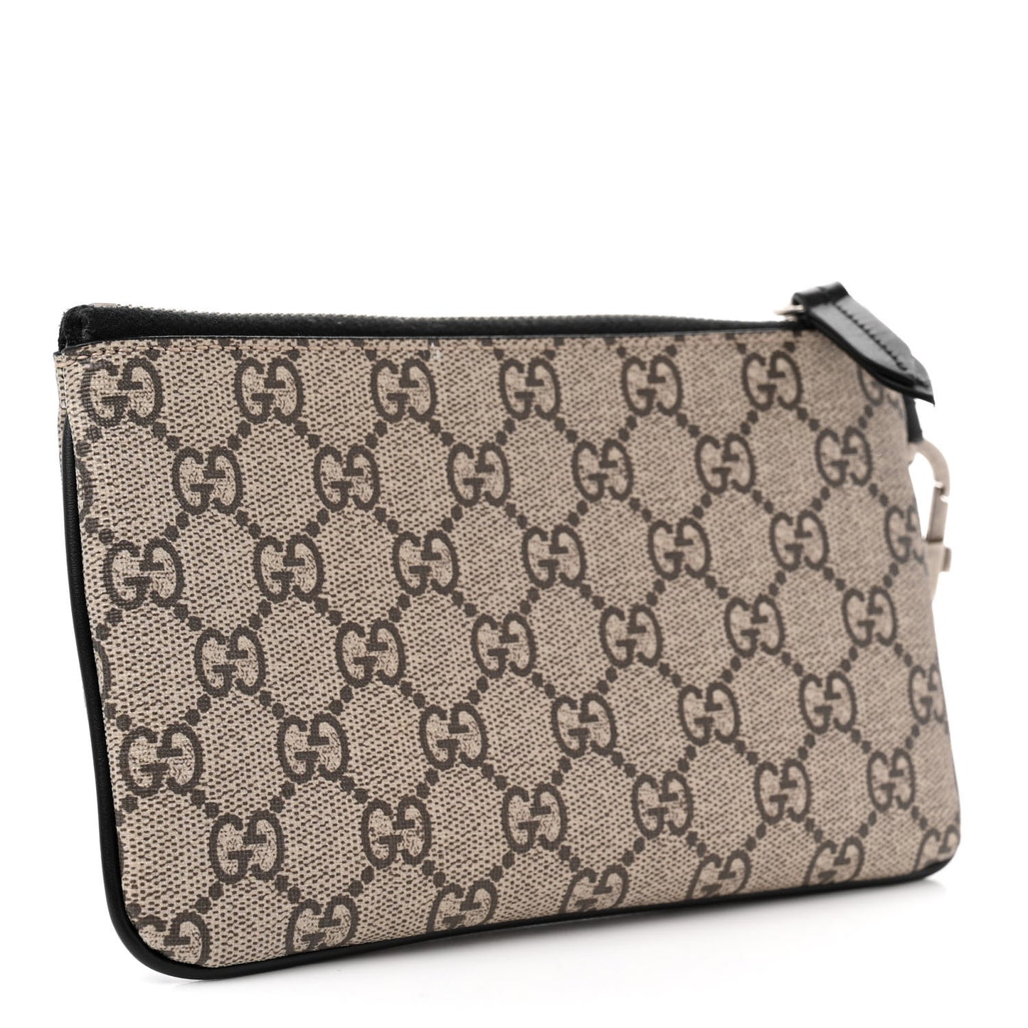 GG Supreme Monogram Kingsnake Zip Pouch Black