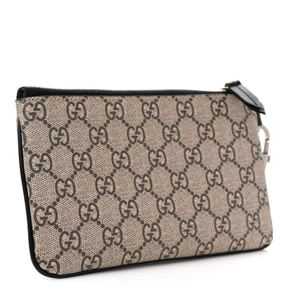 Gucci GG Supreme Monogram Kingsnake Zip Pouch Black 3 of 10