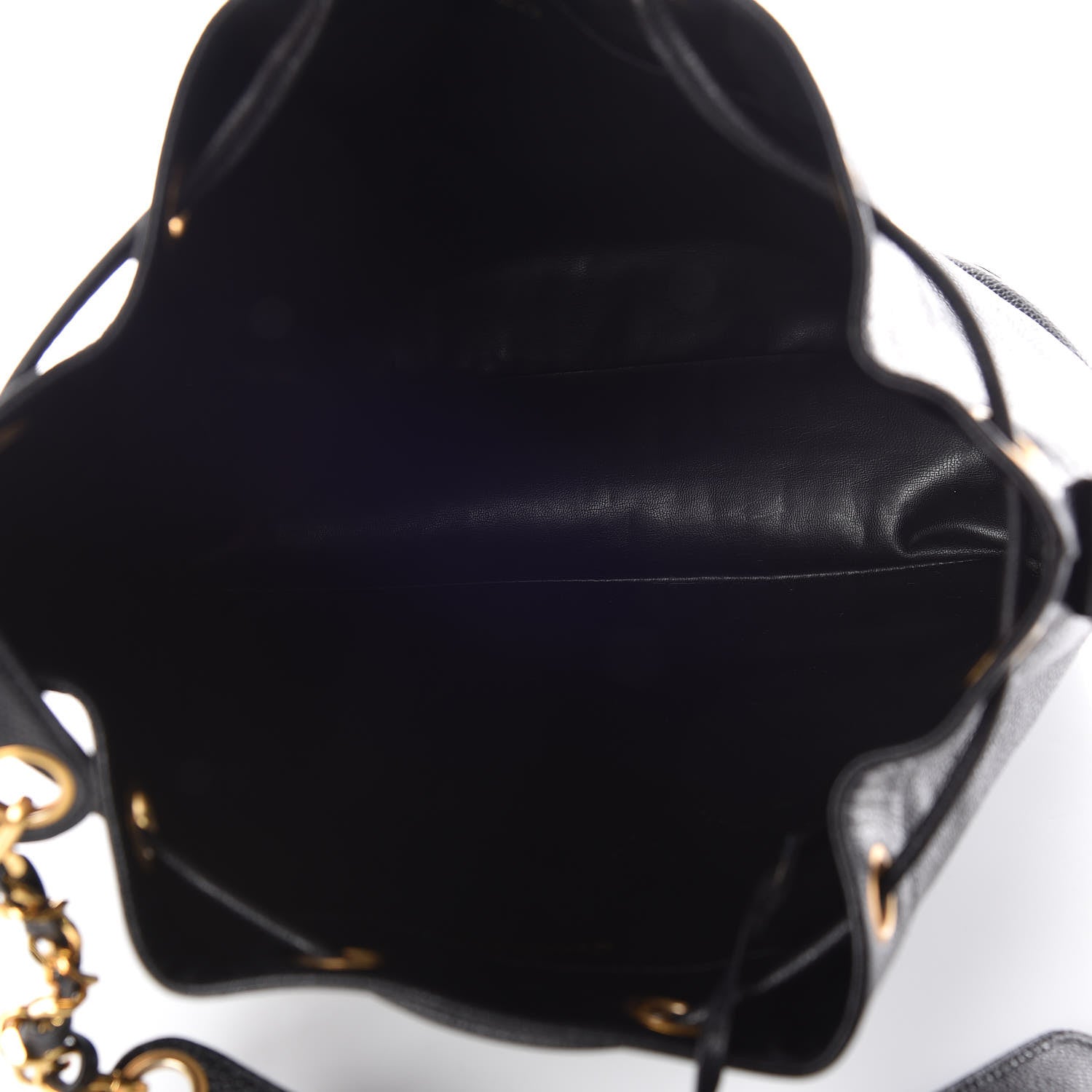Chanel Caviar CC Drawstring Shoulder Bag Black 6 of 12