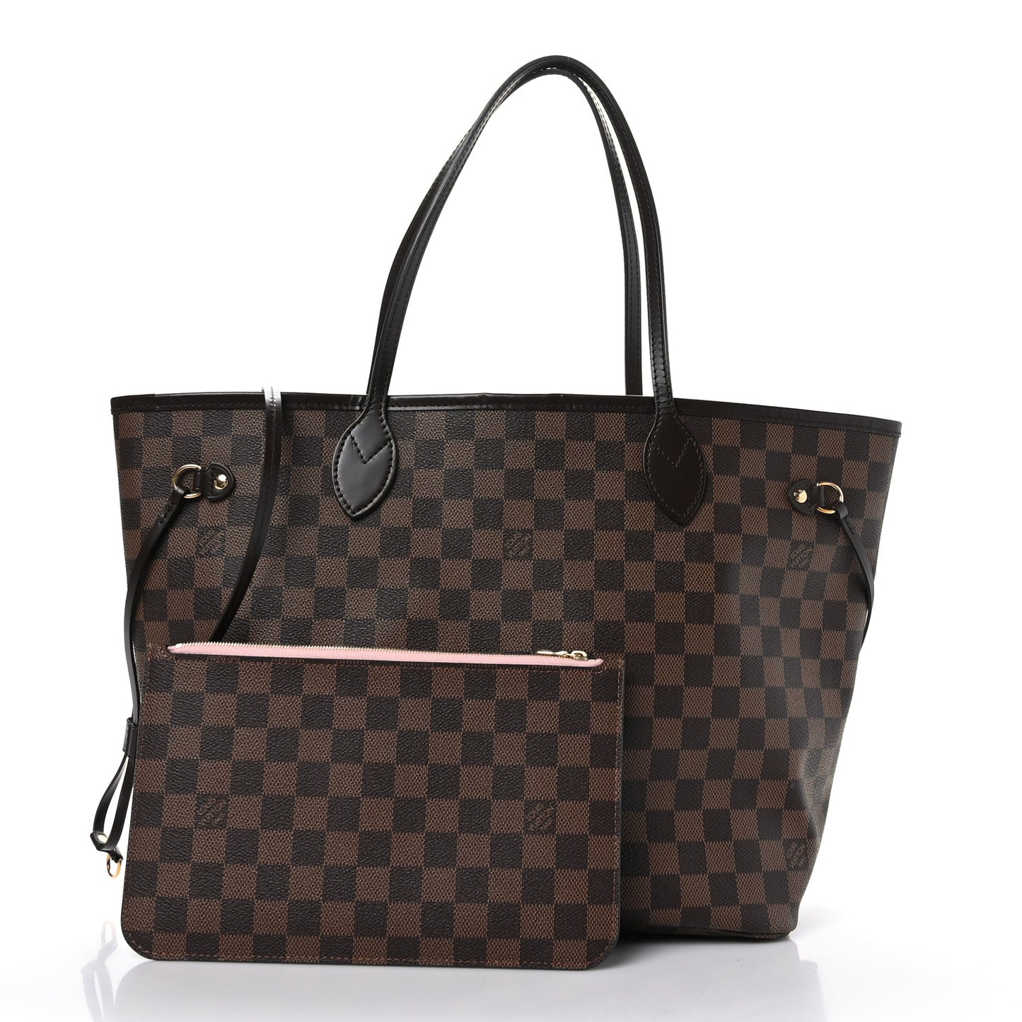 Damier Ebene Neo Neverfull MM Rose Ballerine