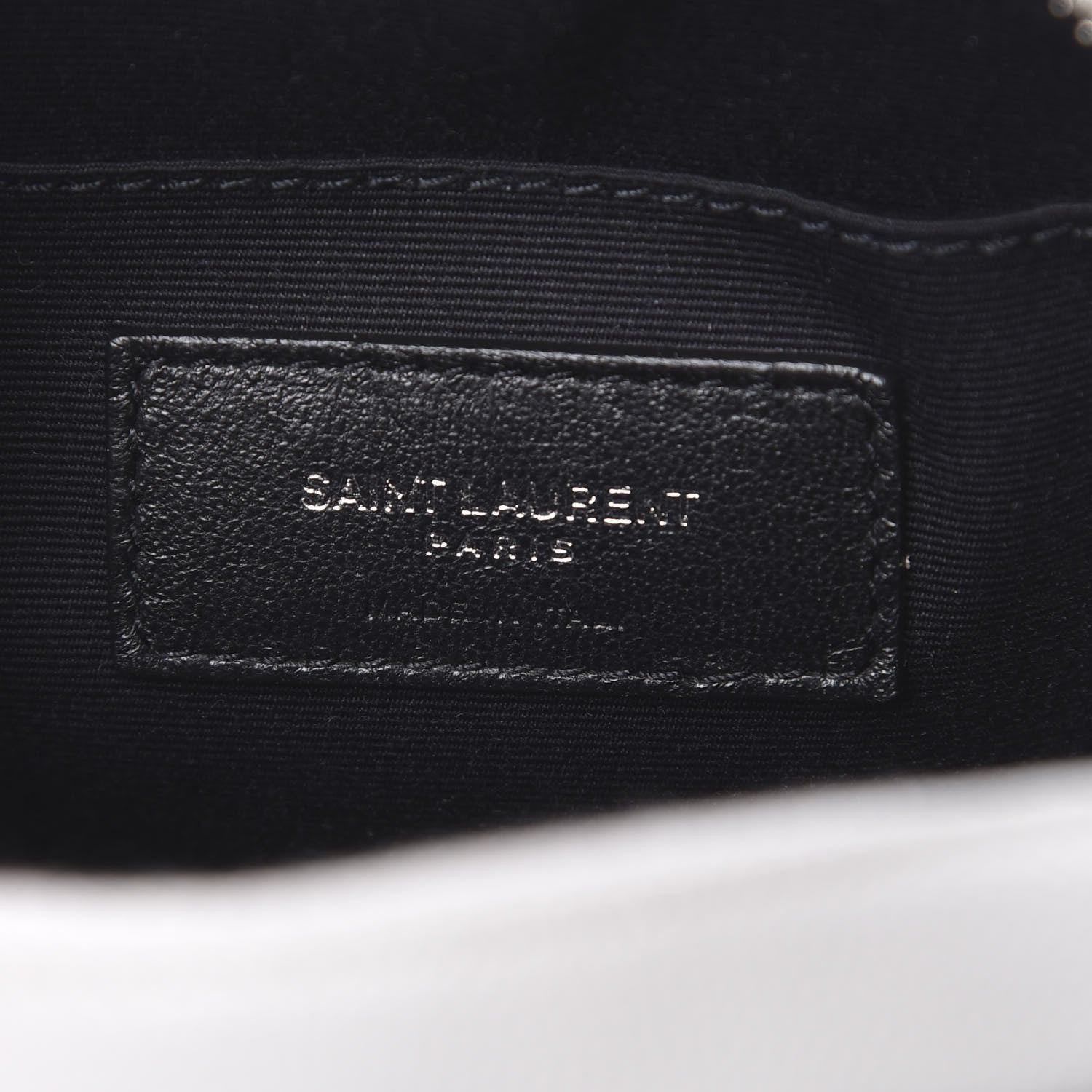 Saint Laurent Grain De Poudre Matelasse Chevron Quilted Round Vinyle Camera Bag Souris 6 of 10