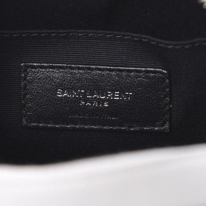 Saint Laurent Grain De Poudre Matelasse Chevron Quilted Round Vinyle Camera Bag Souris 6 of 10