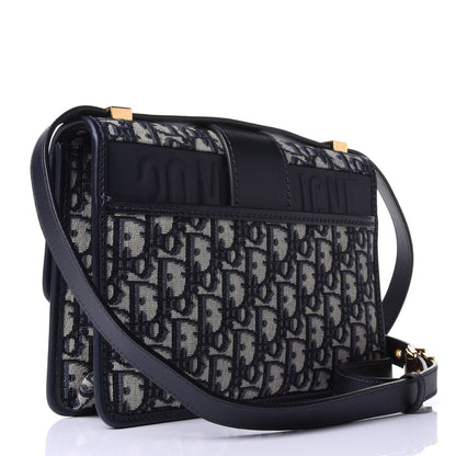 Christian Dior Oblique 30 Montaigne Flap Bag Blue 3 of 10