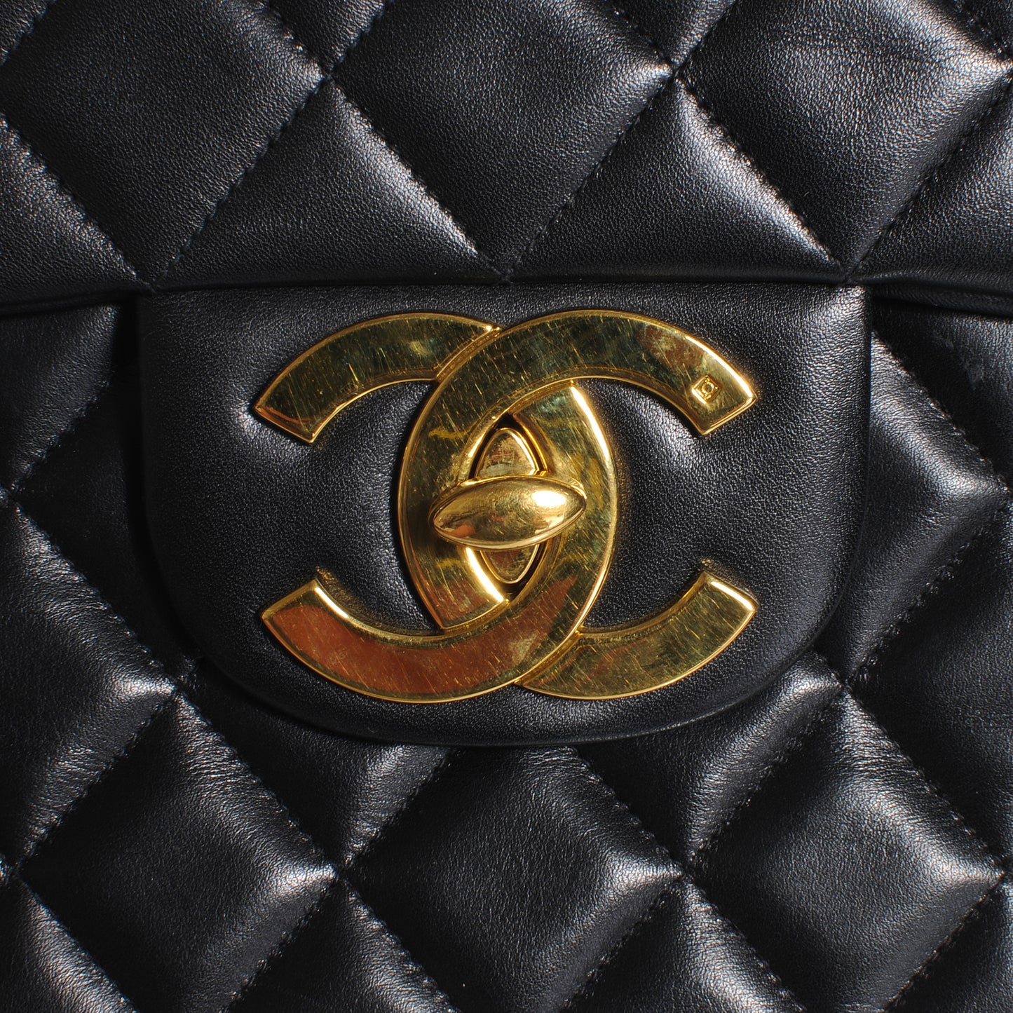 Lambskin XL Jumbo Flap Black