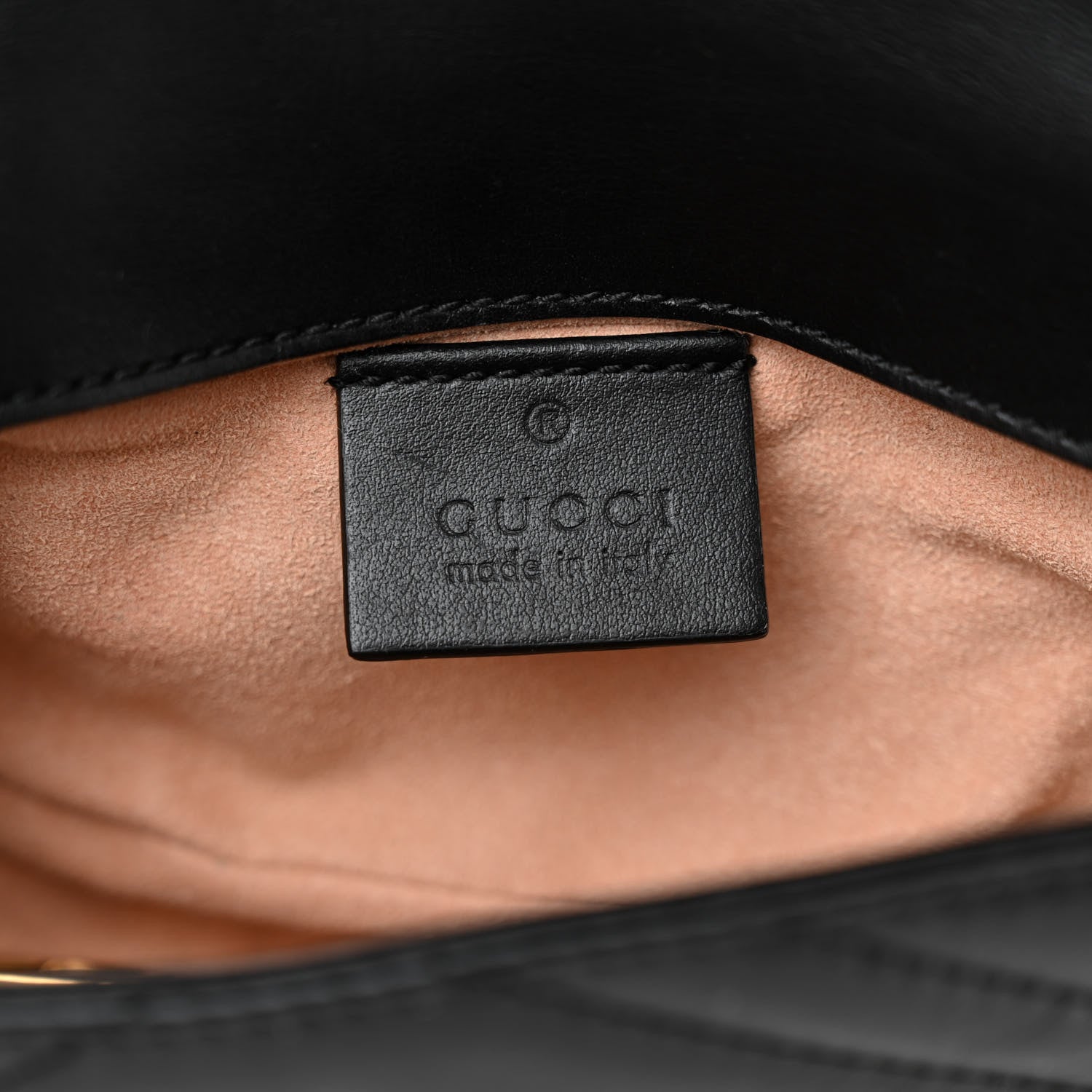 Gucci Calfskin Matelasse Super Mini GG Marmont Shoulder Bag Black 6 of 10