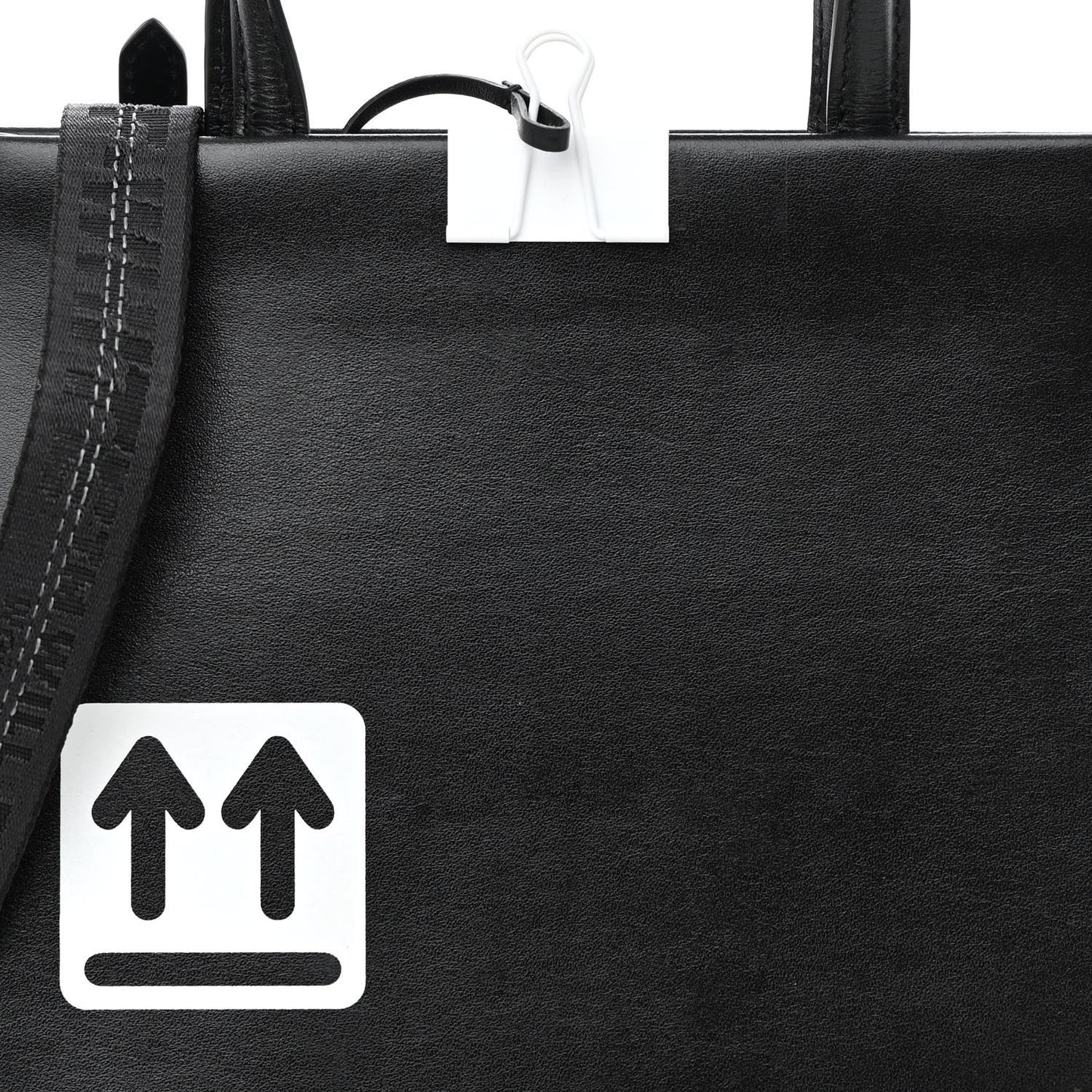 Calfskin Box Bag Tote Black