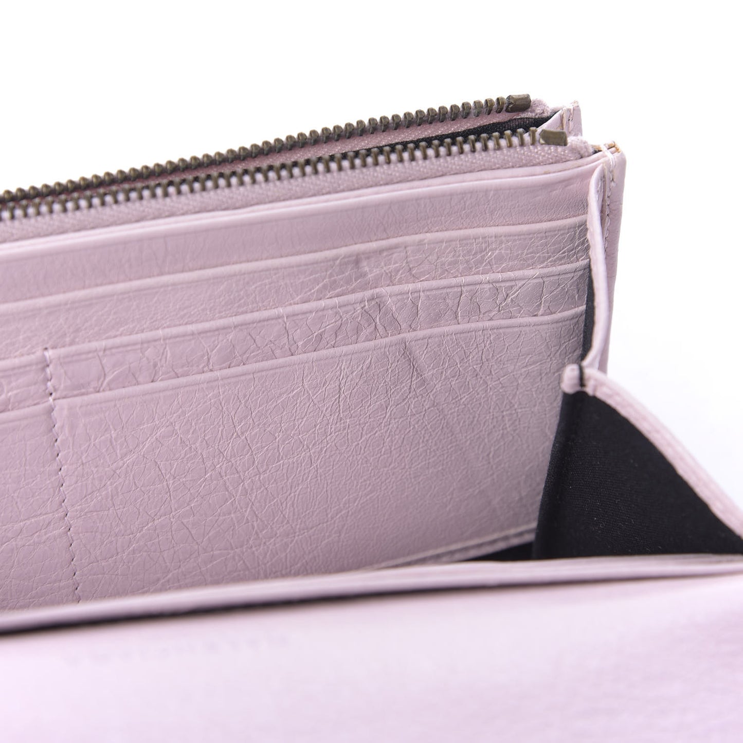 Agneau Classic Hardware Money Wallet Rose Poudre