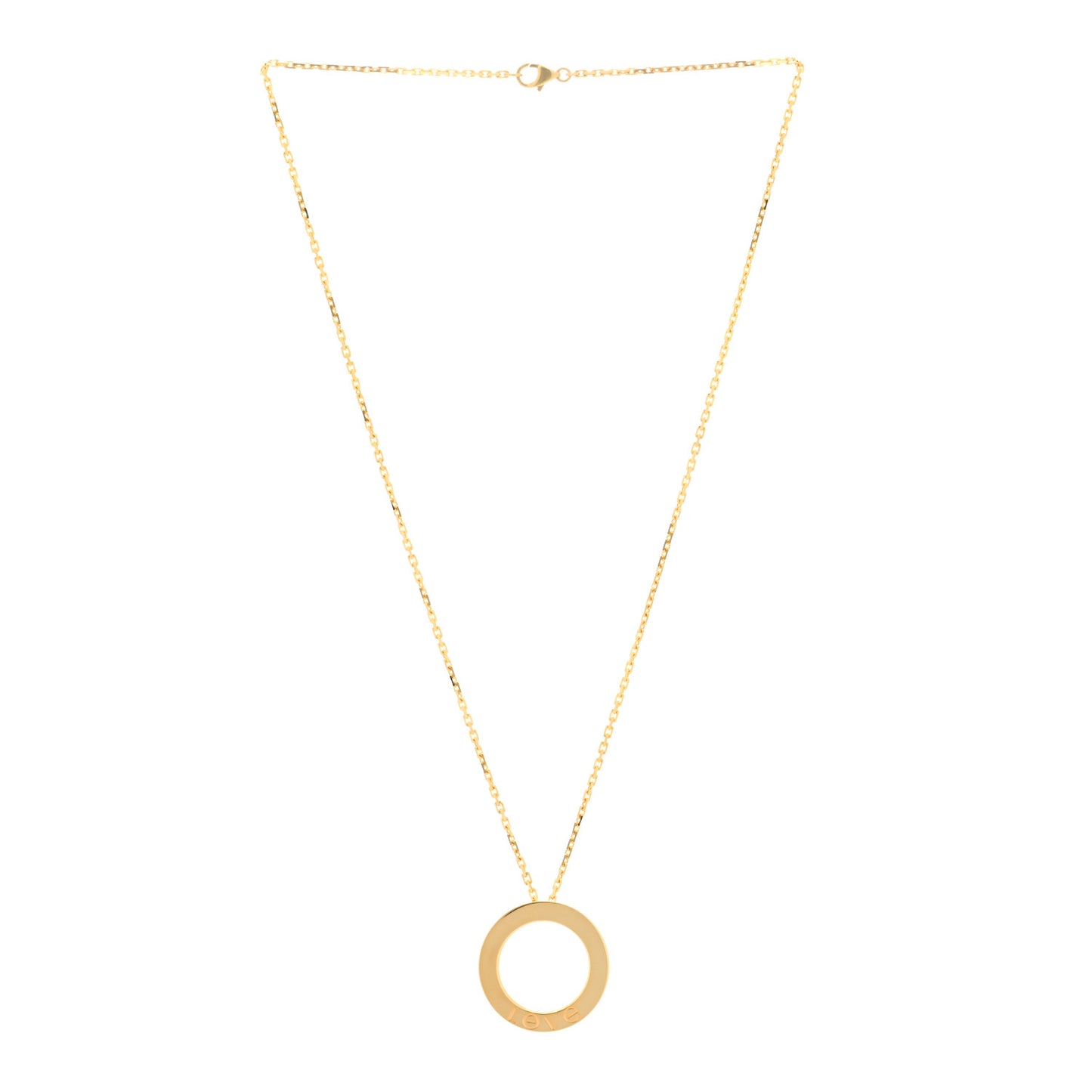 18K Yellow Gold LOVE Pendant Necklace