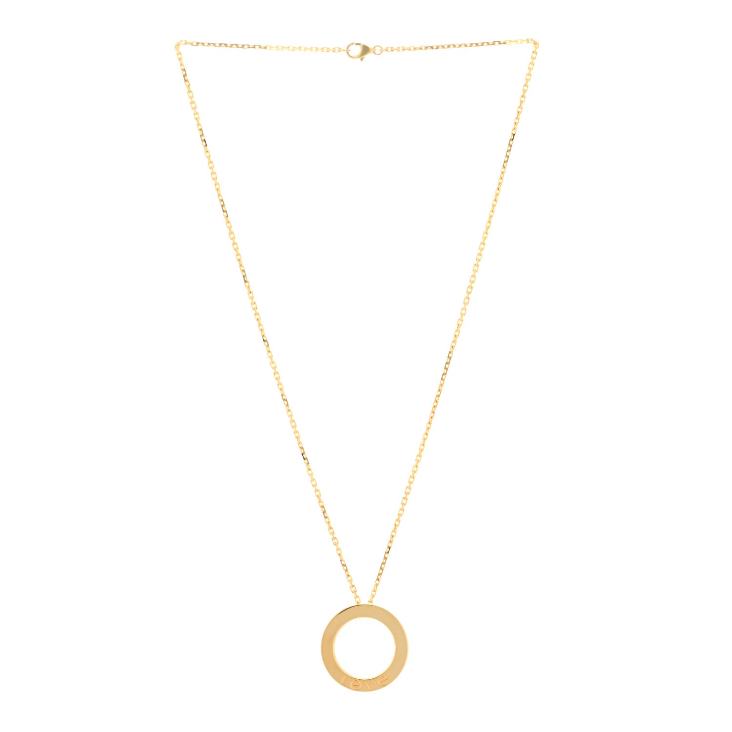 Cartier 18K Yellow Gold LOVE Pendant Necklace 2 of 4