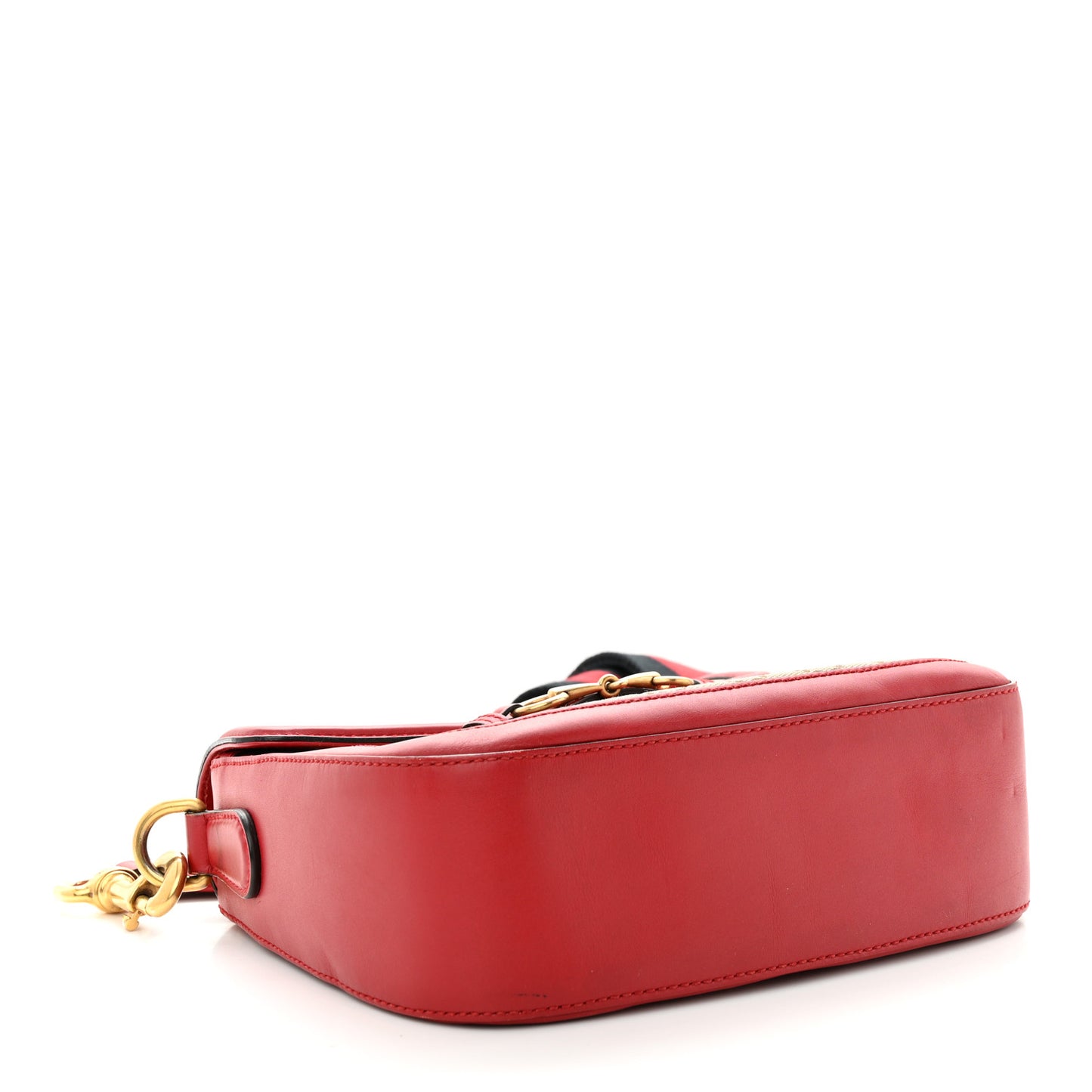 Monogram Ruinart Calfskin Medium Lady Web Shoulder Bag Beige Ebony Hibiscus Red