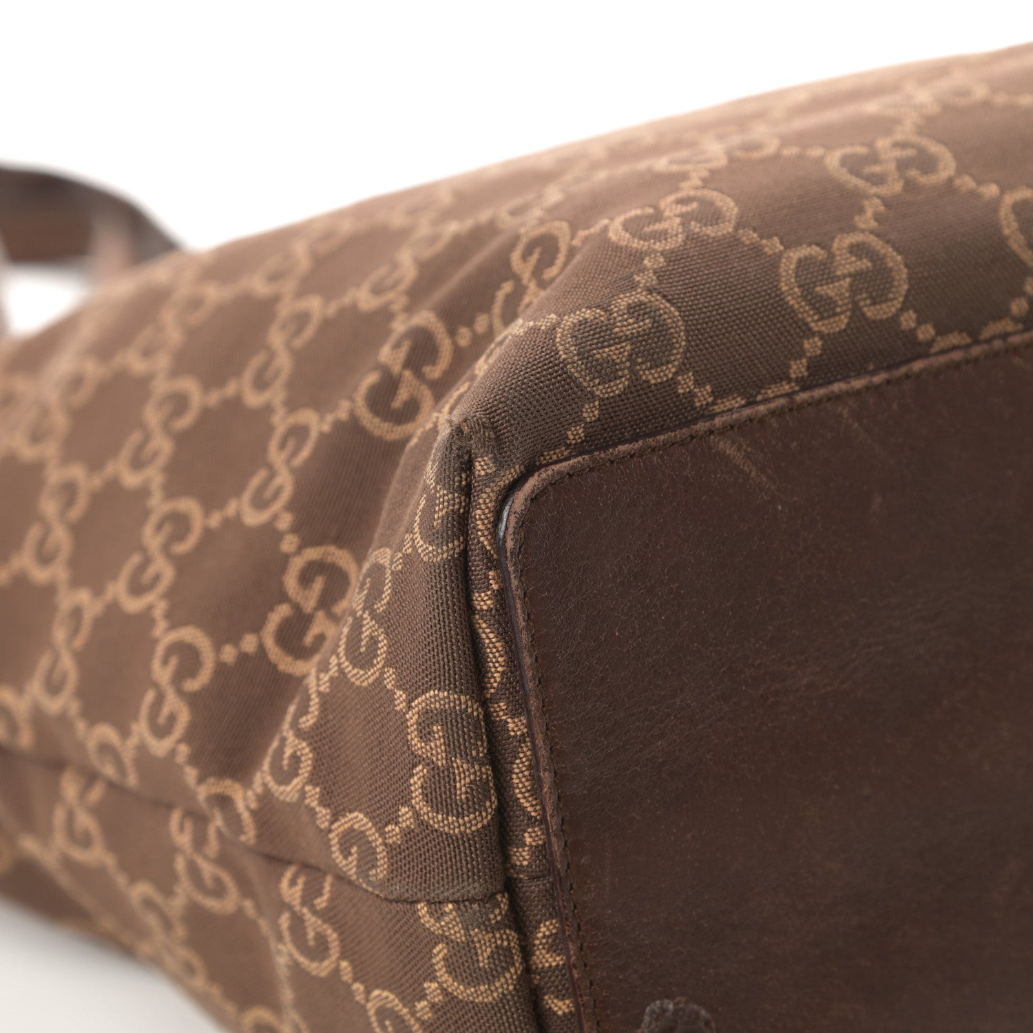 Gucci Monogram Small Bucket Tote Brown 9 of 21