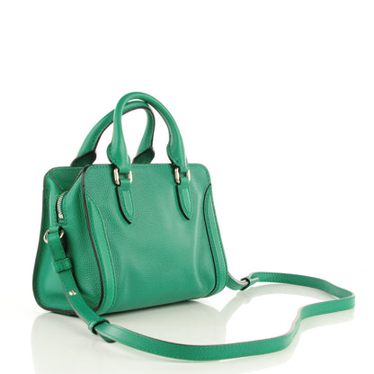 Alexander McQueen Pebbled Calfskin Mini Padlock Green 3 of 7