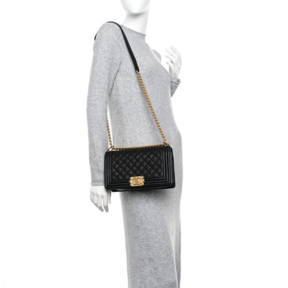 Chanel Caviar Quilted Medium Boy Flap Black 2 of 11
