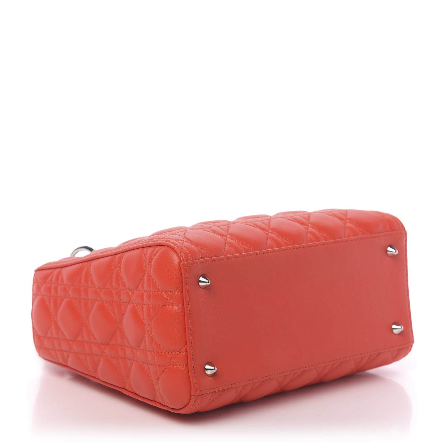 Lambskin Cannage Medium Lady Dior Red