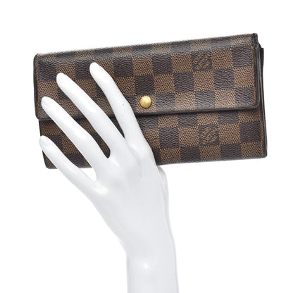Louis Vuitton Damier Ebene Sarah Wallet 2 of 14