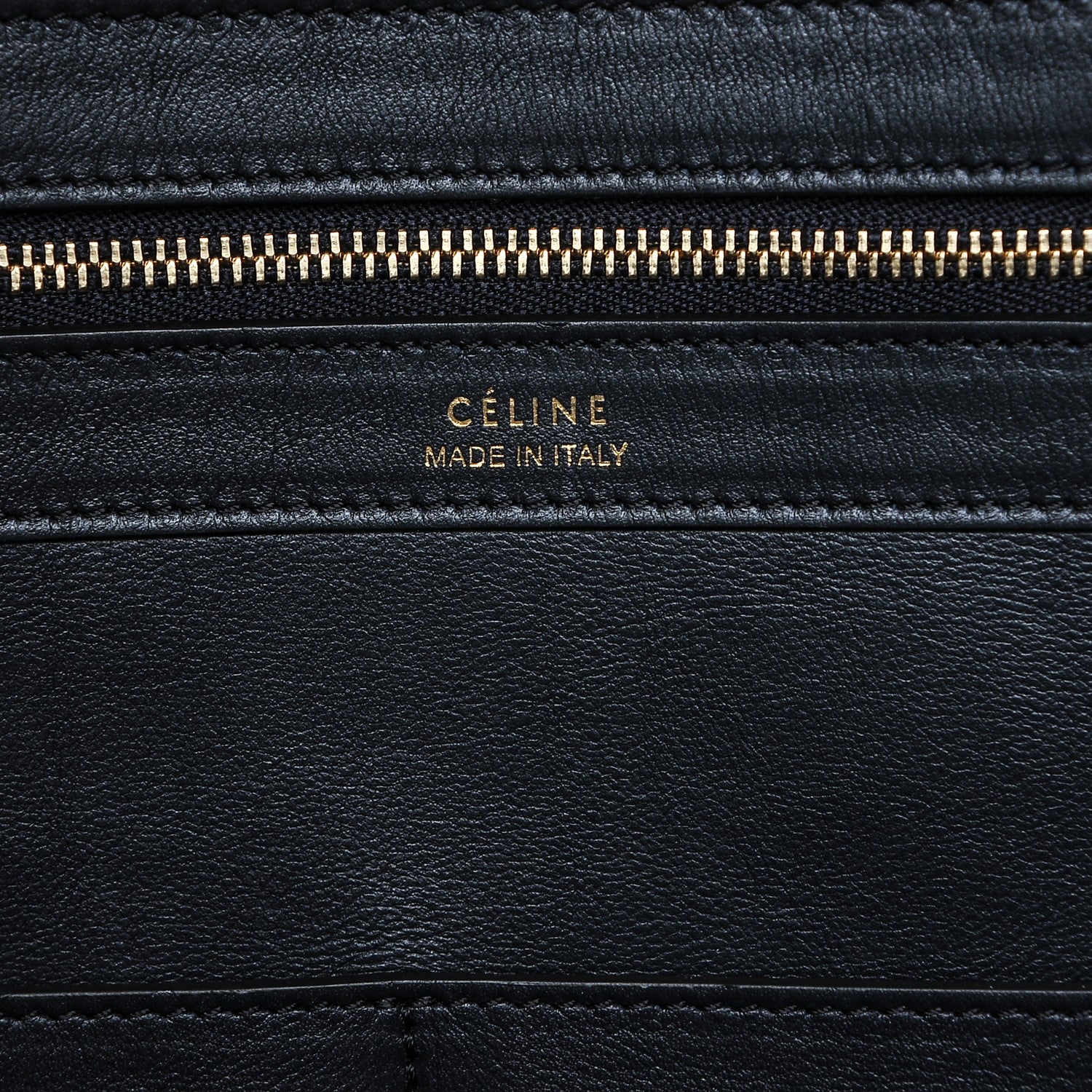Celine Textile Striped Medium Horizontal Cabas Phantom Navy Blue 6 of 6