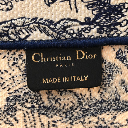 Christian Dior Canvas Embroidered Medium Dioriviera Toile De Jouy Book Tote Blue 5 of 12
