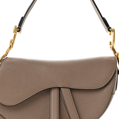 Christian Dior Grained Calfskin Saddle Bag Warm Taupe 8 of 12