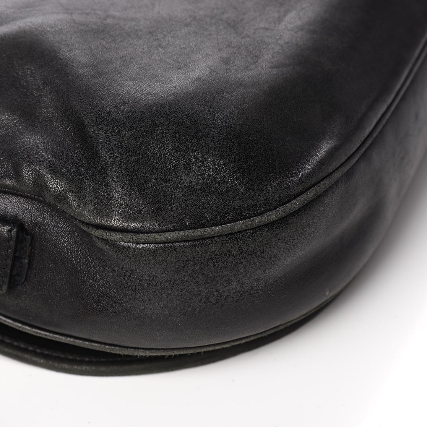 Lambskin Horn Messenger Bag Black