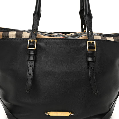 Burberry Calfskin House Check Small Salisbury Tote Black 11 of 15