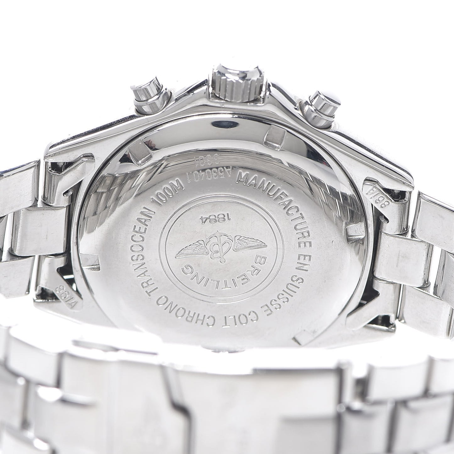 Stainless Steel 40mm Transocean Chronograph Quartz Watch A53040.1