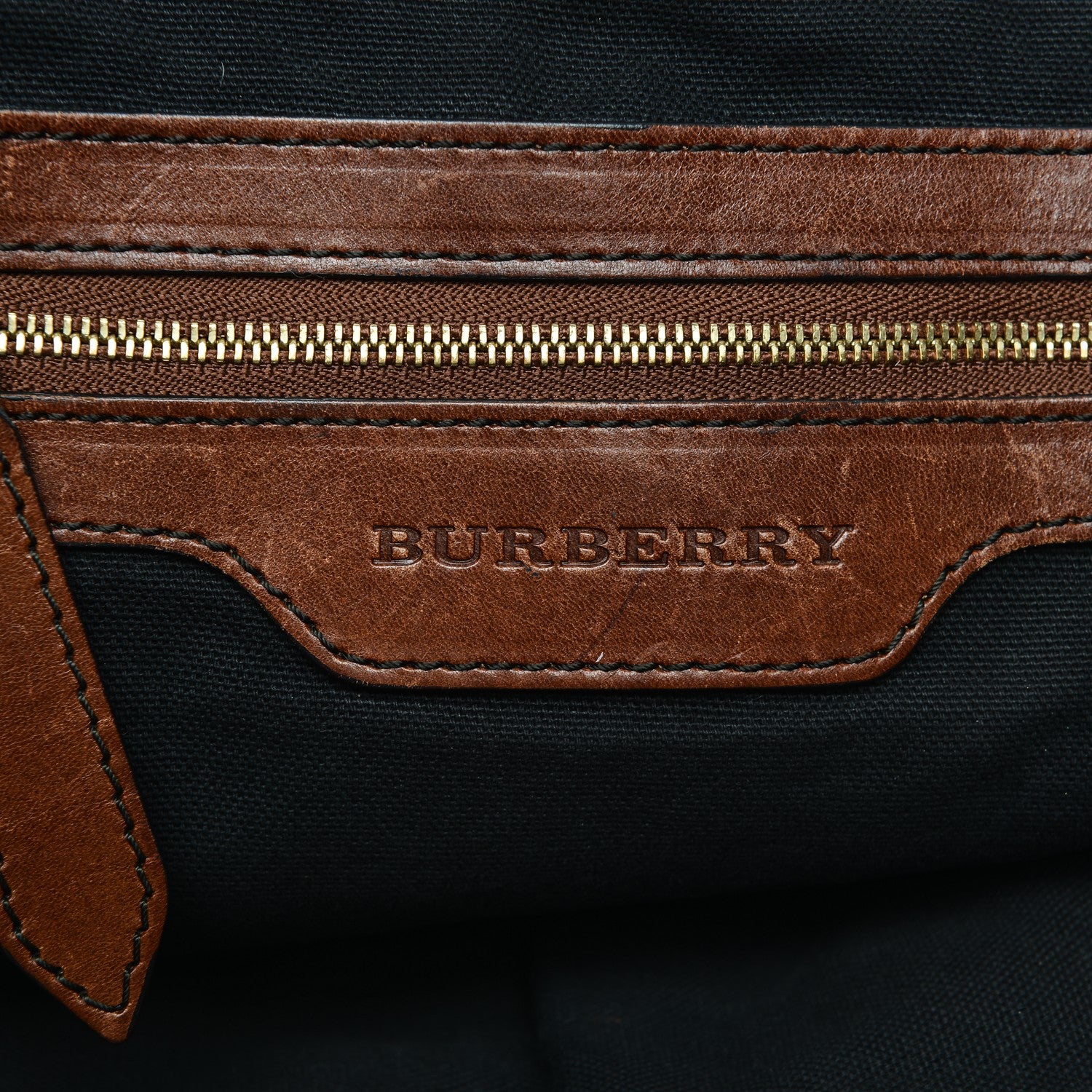 Burberry House Check Small Canterbury Tote Dark Tan 6 of 14