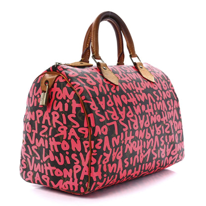 Louis Vuitton Monogram Graffiti Speedy 30 Fuchsia 3 of 12