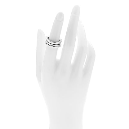 Bulgari 18K White Gold B.Zero1 Two-Band Ring 52 6 2 of 5
