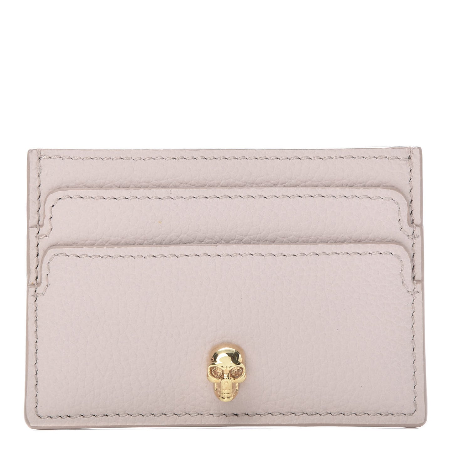 Calfskin Skull Card Holder Teint