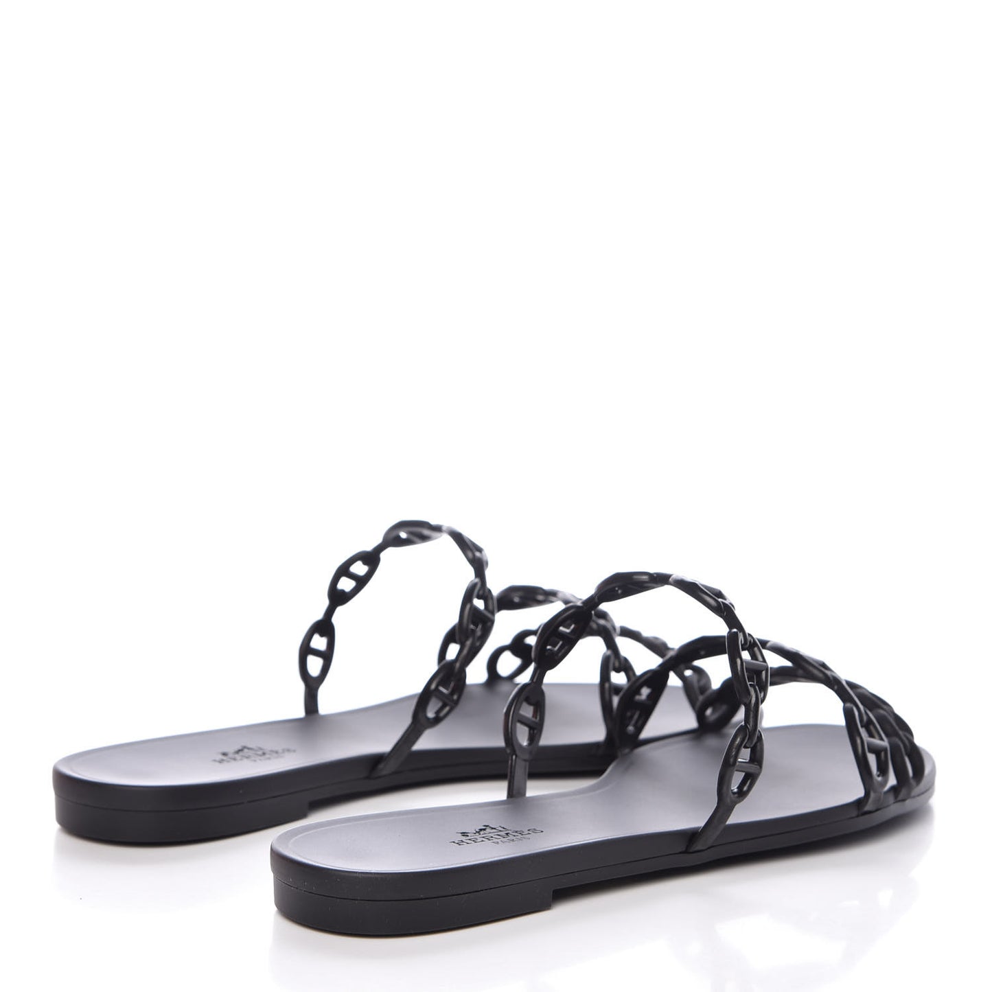Rubber Chaine d'Ancre Rivage Sandals 38 Black