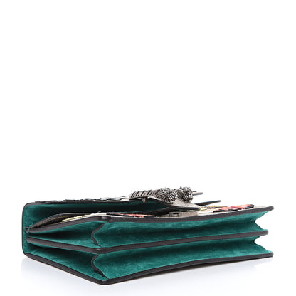 Gucci GG Supreme Monogram Willow Hill Embroidered Small Dionysus Shoulder Bag Emerald 3 of 12