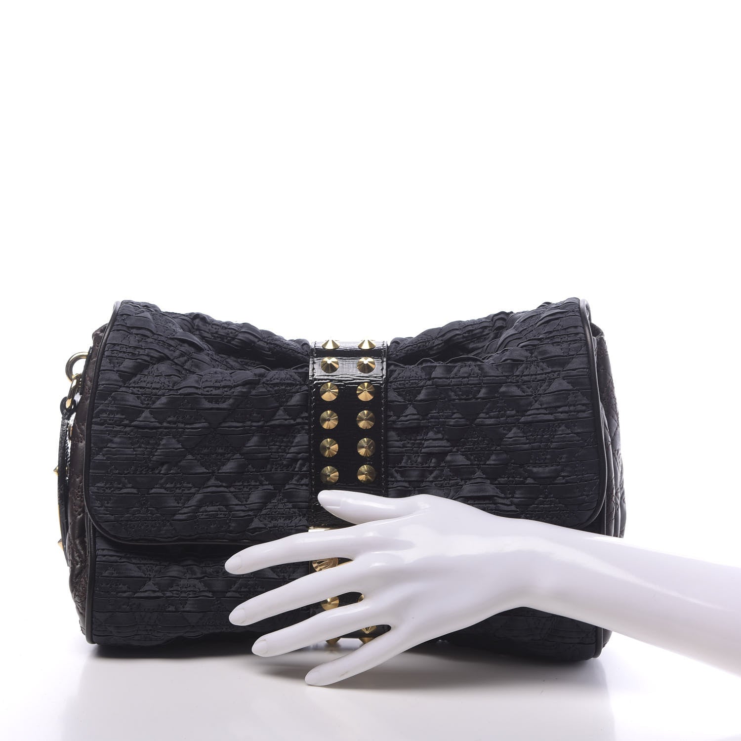 Louis Vuitton Satin Quilted Monogram Coquette Pochette Navy 2 of 10